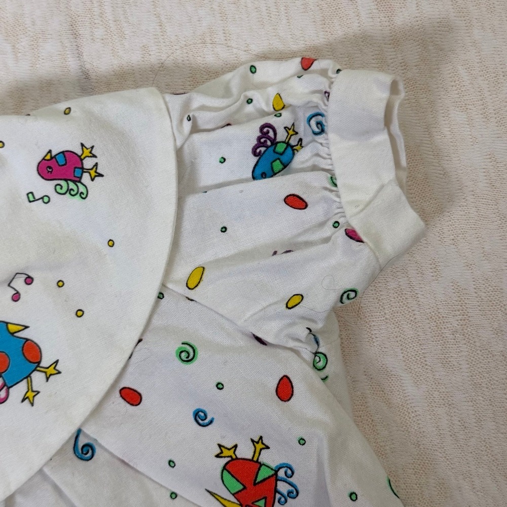 Vintage OshKosh Baby Romper 3-6 Months Birds Musical Print USA Made Bubble - Picture 8 of 8